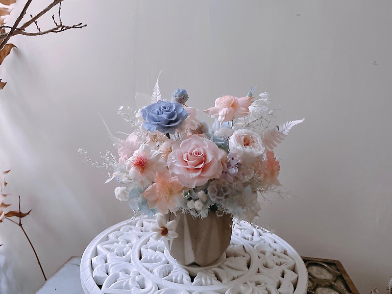 Like the wind gently blowing over the everlasting flowers on the table, housewarming opening flowers, potted flowers - Plants - Plants & Flowers Pink