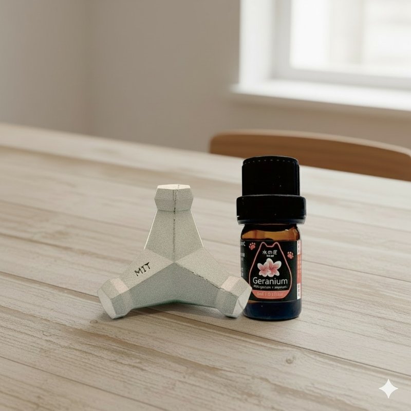 【新年を寿ぐ】テトラポッド型アロマストーン＋エッセンシャルオイル - アロマ・線香 - コンクリート ホワイト