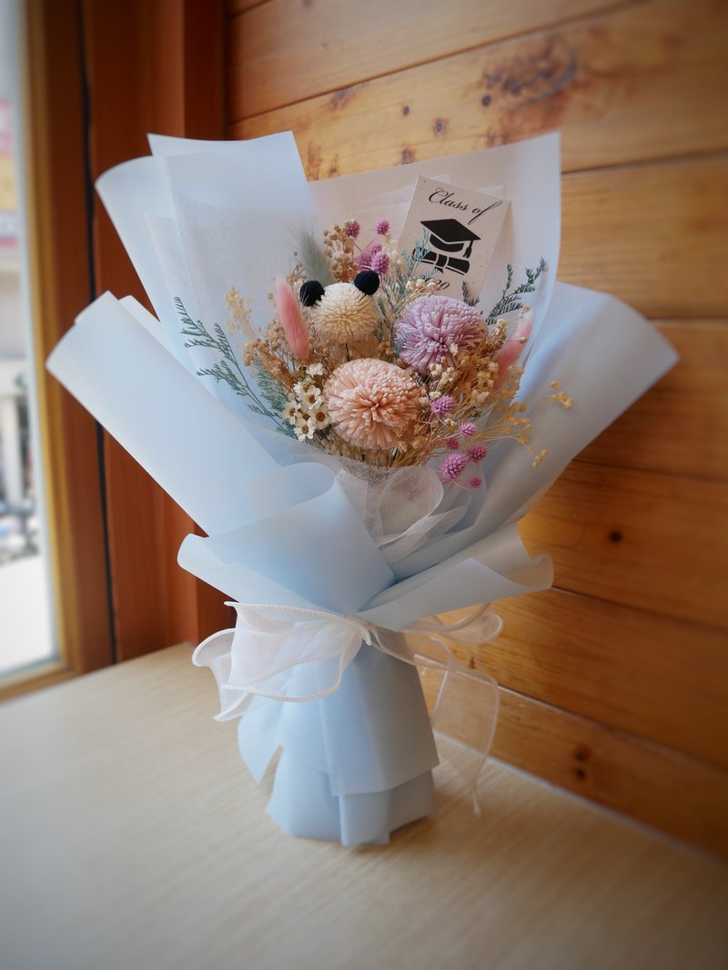 Miss。花謎 【致青春】漸層擴香花束 - 乾燥花/永生花 - 植物．花 藍色