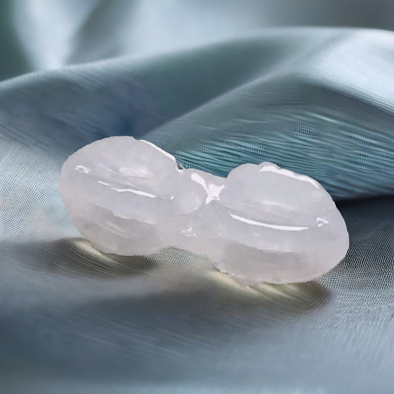 Ice jade vajra | Stone| natural Burmese jade A grade jade | gift - Metalsmithing/Accessories - Jade Transparent