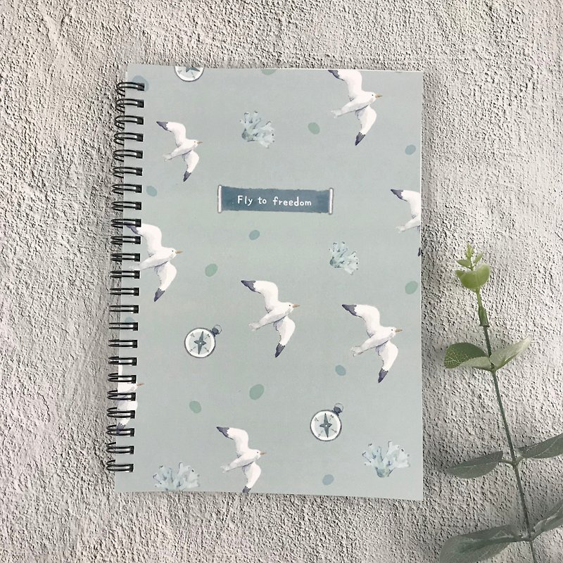 Coil notebook - seagull takes me to the distance - Notebooks & Journals - Paper 