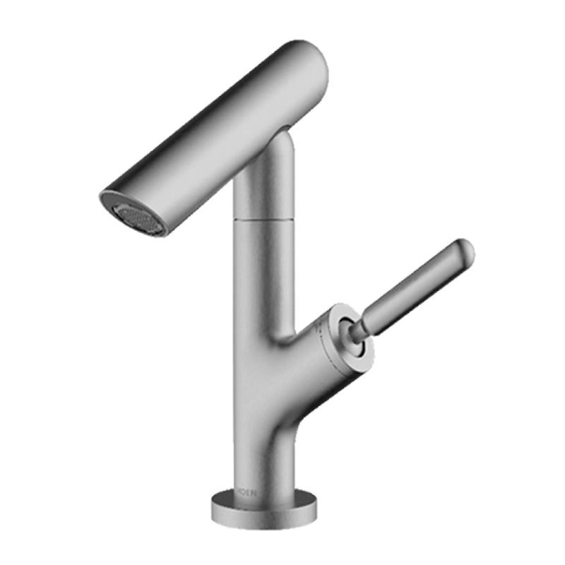 【MOEN】Rotatable Single Hole Basin Faucet-Matte Gray - Bathroom Supplies - Copper & Brass Gray