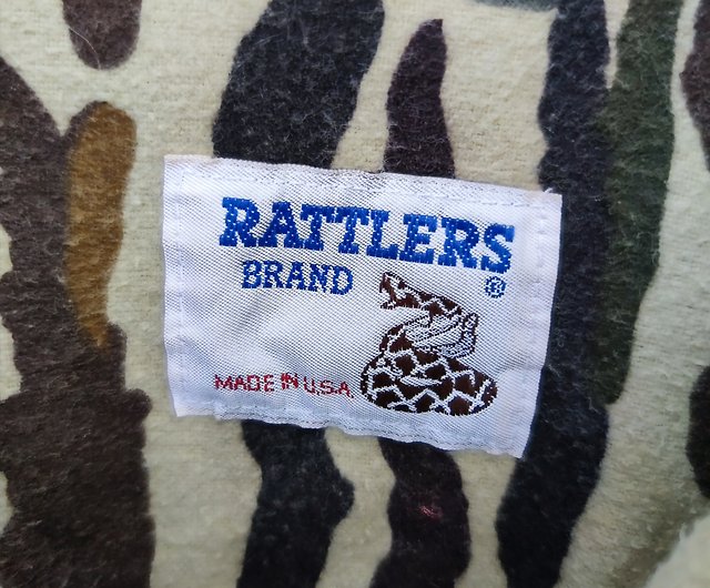 Vintage Rattlers Brand Mens M Camo Heavy Chamois Hunting Shirt USA MADE  Realtree