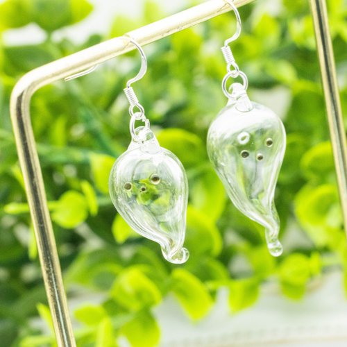 Glass Heart Workshop 玻璃·心 空心小幽靈耳環
