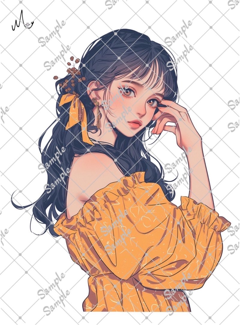 オリジナル人物ステッカー - 貼紙 - 紙 