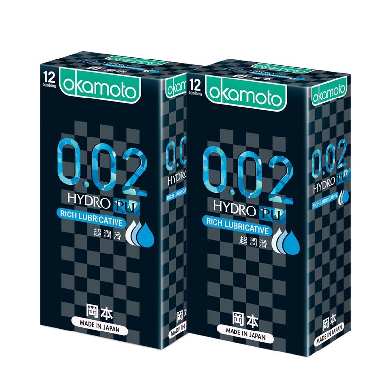 岡本Okamoto 0.02 RL 超潤滑保險套  6/12入 - 情趣用品 - 其他材質 黑色