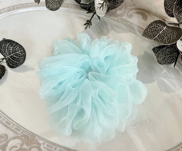 布製シュシュ/オーガンザシュシュリング ヘアゴム ヘアロープ 髪