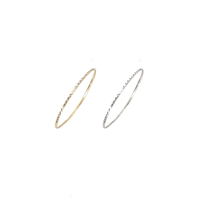 k gold fine cut wire ring (buy six and get one free for the same size) - แหวนทั่วไป - โลหะ สีทอง