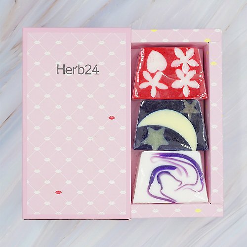 草本24。Herb24 手工潤膚皂禮盒－ 90g ✕ 3塊