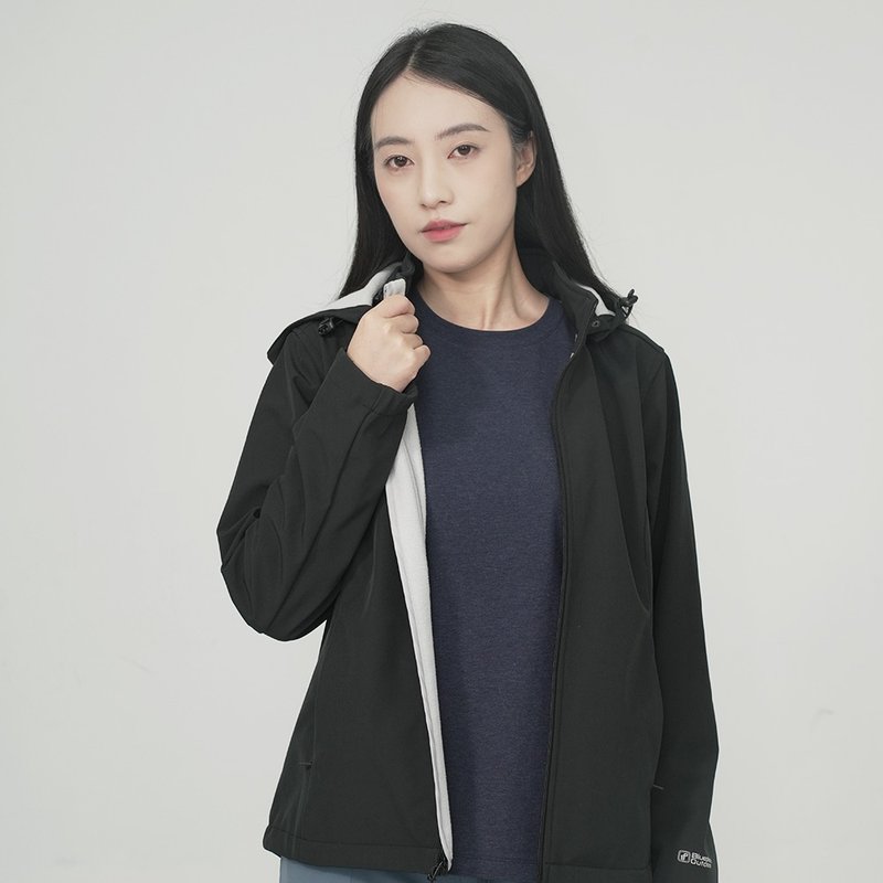 Blueplace 女裝Fleeces防風外套 - 女大衣/外套 - 其他人造纖維 黑色