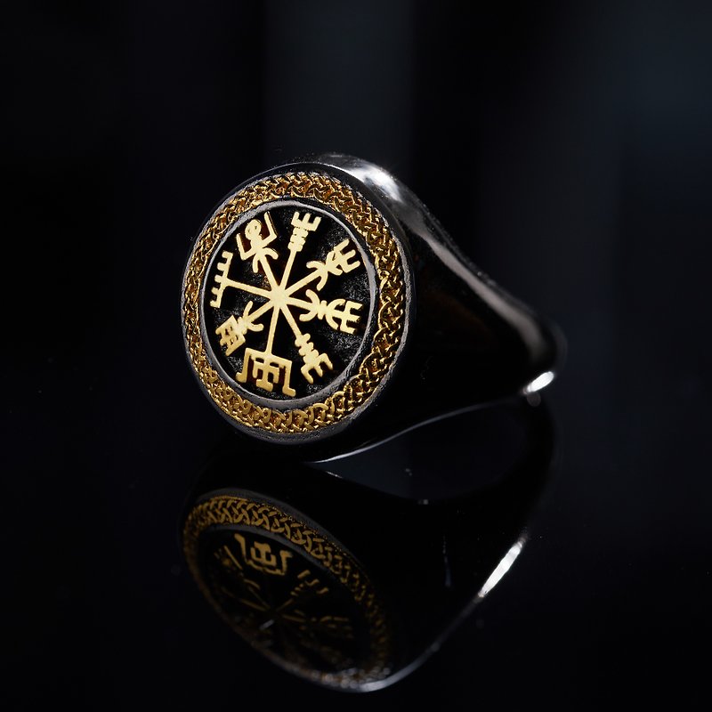 Azoth | Iceland Rune Ring Guide - แหวนทั่วไป - เงินแท้ สีดำ
