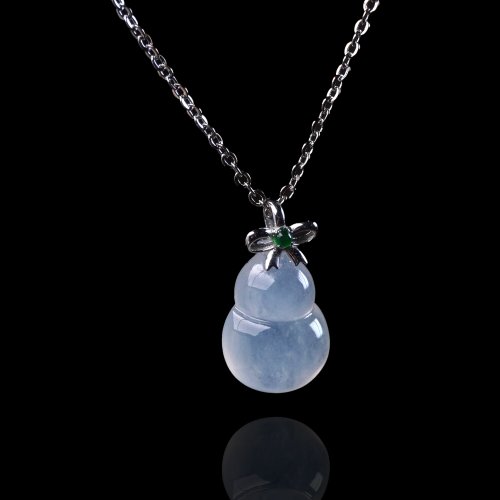 瓔珞珠寶盒 E.L.Jewelry Box 冰種翡翠葫蘆項鍊 18K金墜頭 | 天然緬甸玉A貨翡翠 | 送禮
