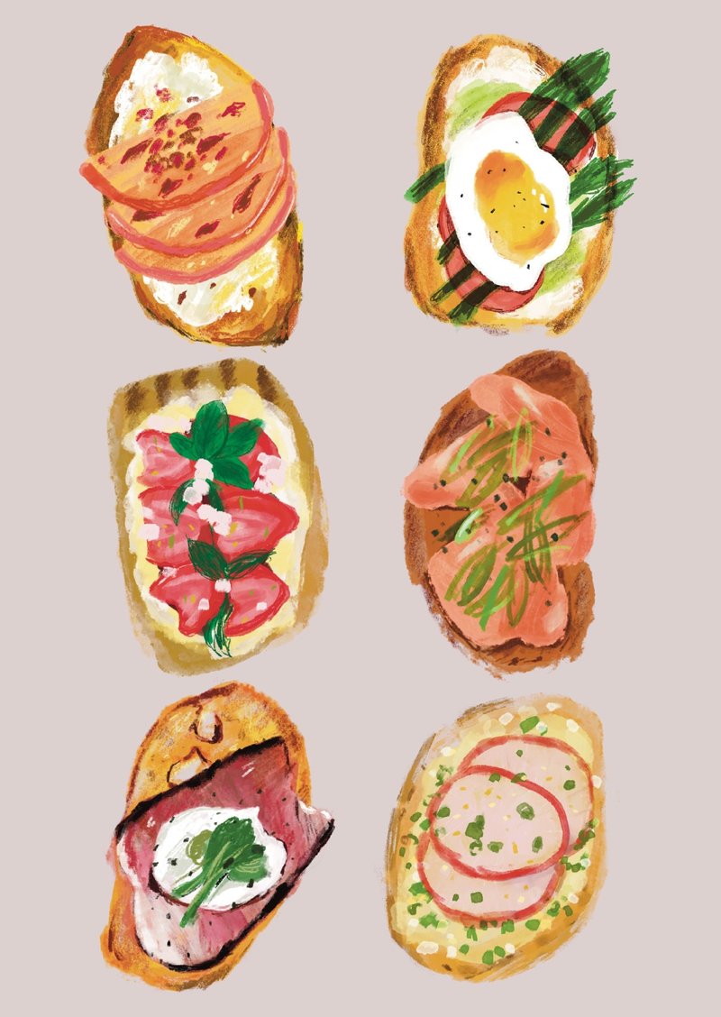 Antipasto Crostini postcard - Cards & Postcards - Paper 