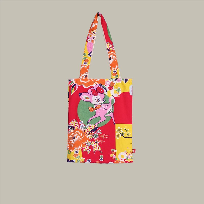 【小鹿亂撞】中購物袋 - 手提包/手提袋 - 棉．麻 多色