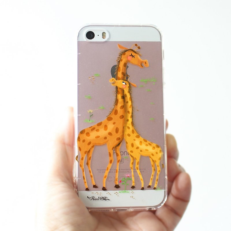 Fall in love II Giraffe phone case _ iPhone, Samsung, HTC, LG, Sony - Phone Cases - Paper Transparent