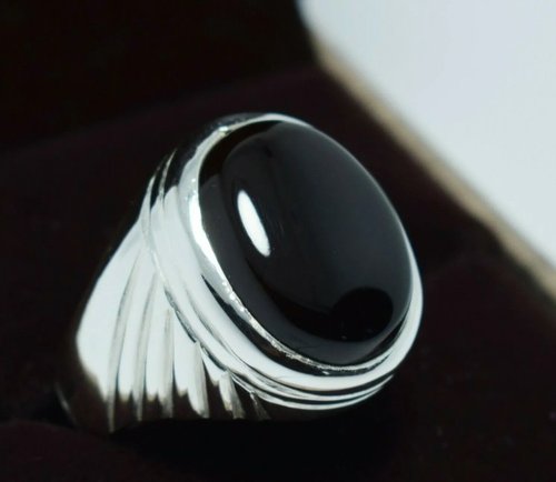 gemsjewelrings Aqeeq Ring Black Blood Red Yemeni Akik Aqiq Agate Bague Mens Handcrafted Rings