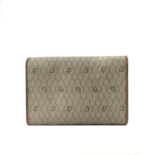 Dior ディオール オールド ハニカム柄 ベージュ チェーンショルダーバッグ 日本直送 名牌中古包 】Christian Dior ディオール ハニカム柄
