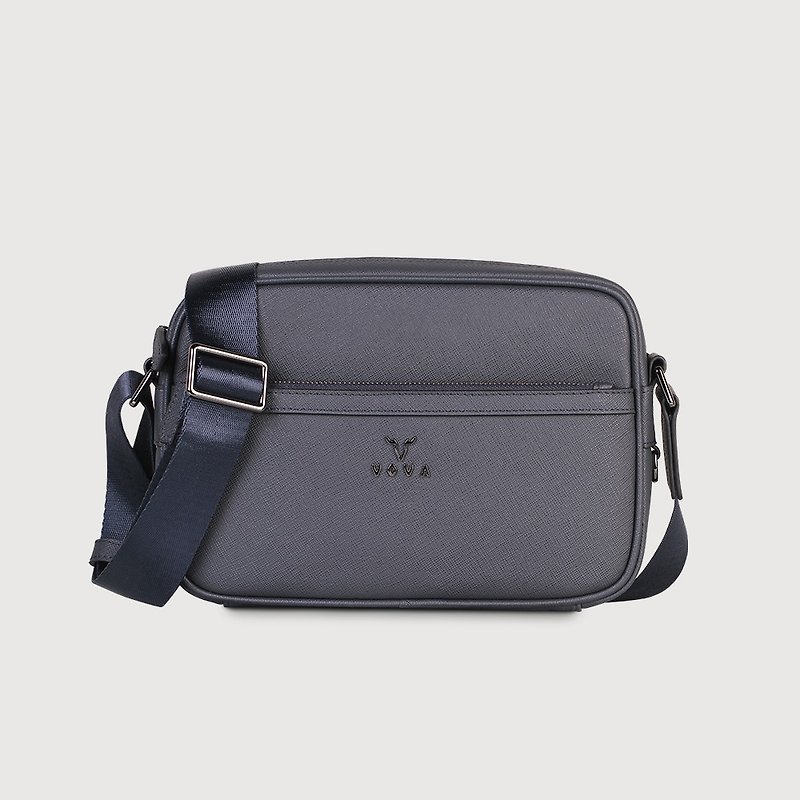 [Free gift bag] Pallas horizontal cross-body bag-blue/VA133S03BL - Messenger Bags & Sling Bags - Genuine Leather Blue