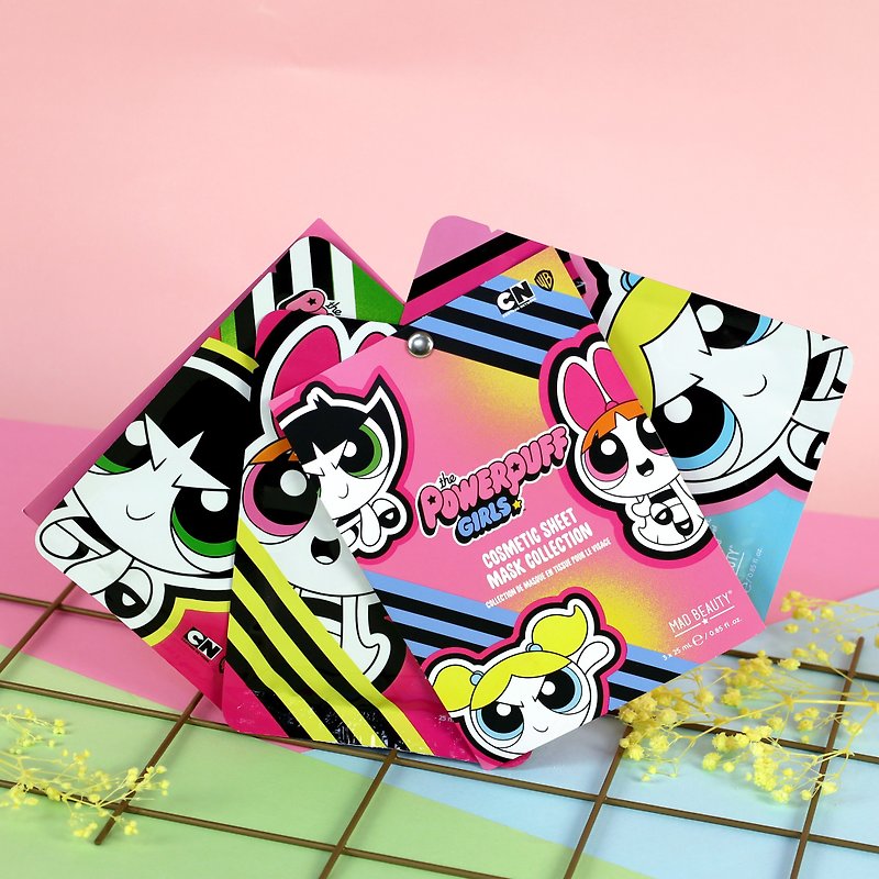 British MAD BEAUTY Powerpuff Girls Series Moisturizing Mask Party Set of 3 - Face Masks - Other Materials 