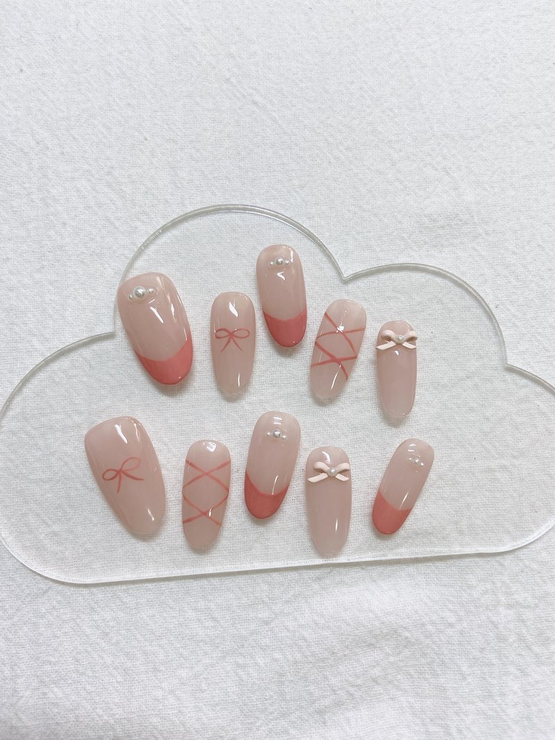 Nude pink ballet handmade nails - Other - Other Materials Pink