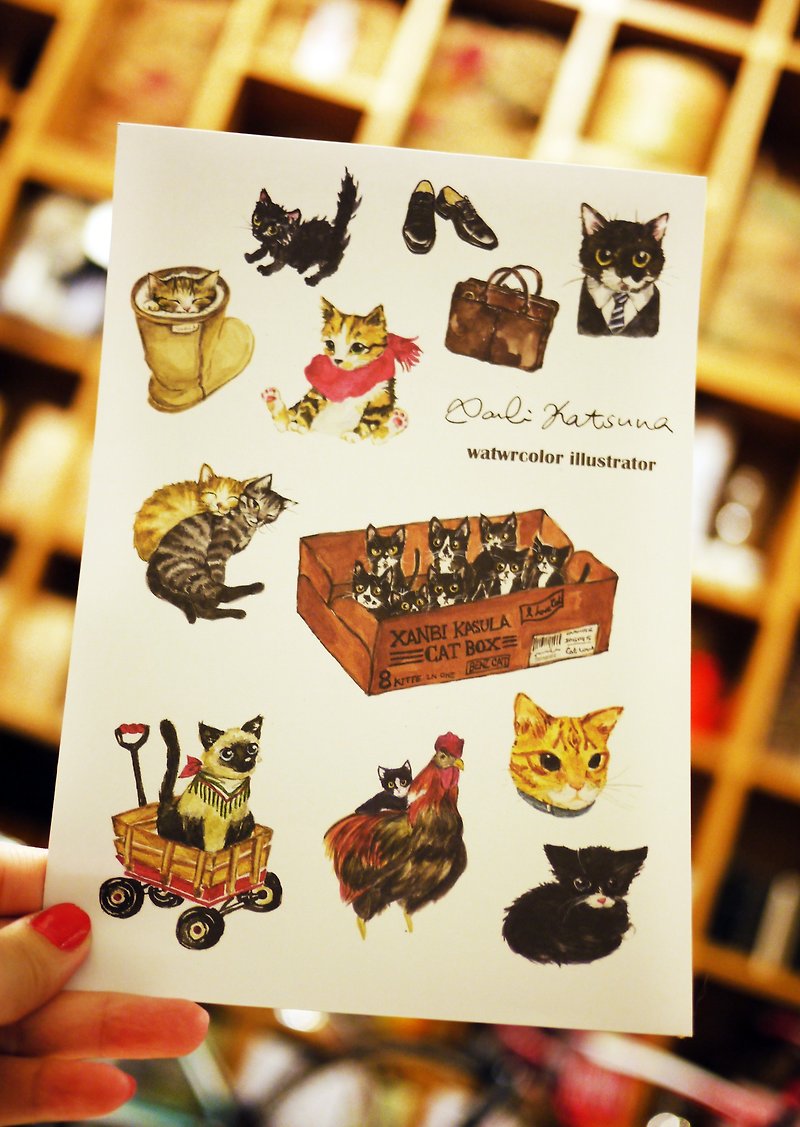 Cats classic cat DIY self-cut big stickers - สติกเกอร์ - กระดาษ 