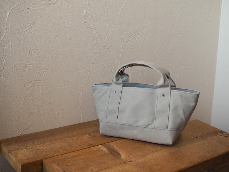 Paraffin canvas only Tote S (gray) - Handbags & Totes - Cotton & Hemp 