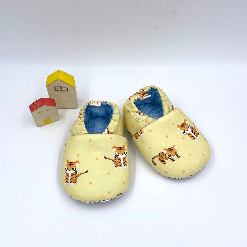 小老虎-初步鞋/成長鞋/漫步鞋 - 嬰兒鞋/學步鞋 - 棉．麻 黃色