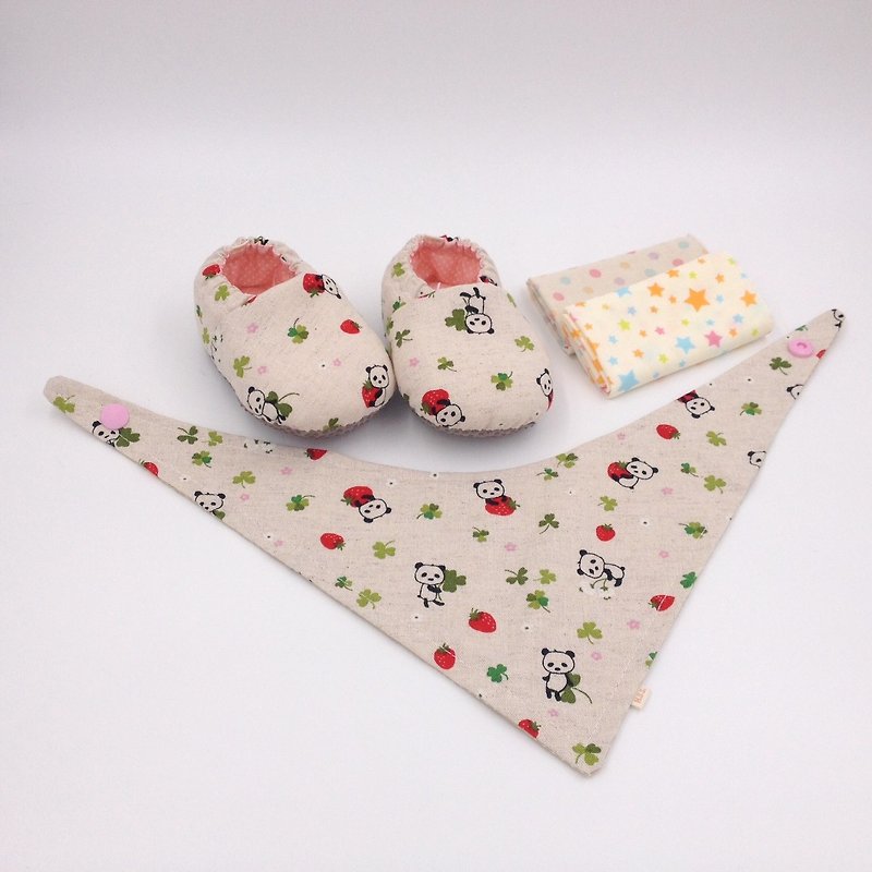 HBS Baby Gift Box - Strawberry Cat Bear - Baby Gift Sets - Cotton & Hemp Multicolor