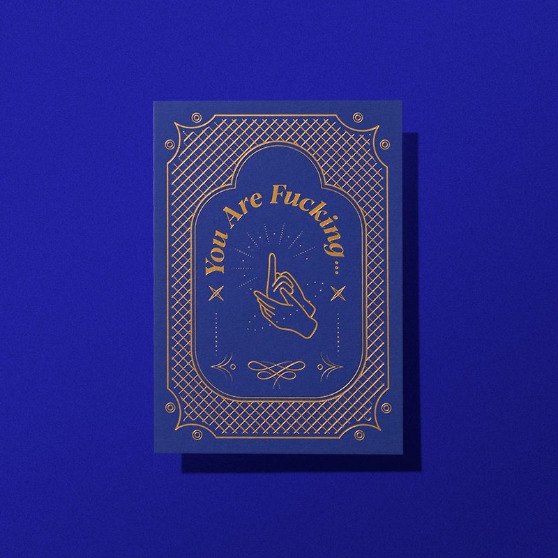 紙 カード・はがき ブルー - おめでとうカードシリーズFxxking ...カード福UCardホットスタンピング封筒