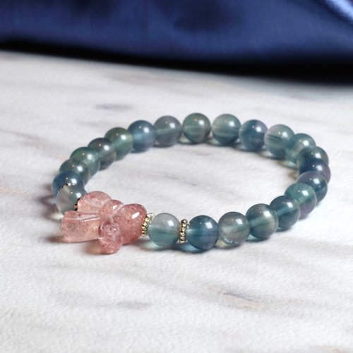 一点もの】 No.399 //7.5mmフローライト蛍石Fluorite + ストロベリー