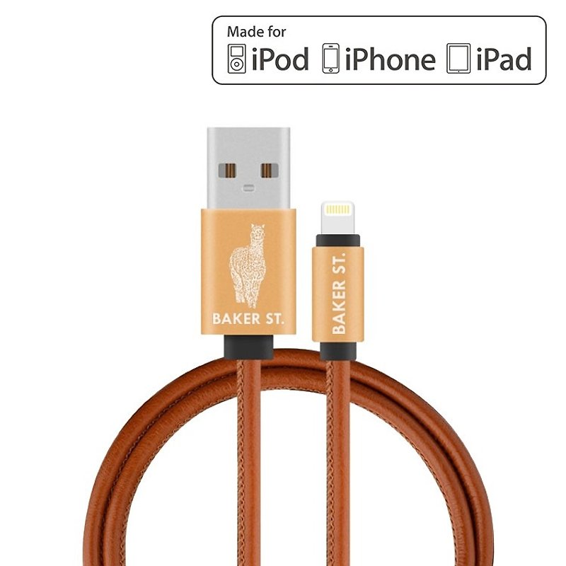COLOR 4 U LIGHTNING TO USB CHARGE/SYNC LEATHER CABLE (1M) - Chargers & Cables - Genuine Leather 