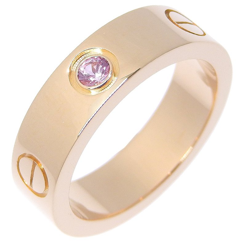 【日本直送】カルティエ CARTIER ラブリング 13.5号 リング・指輪 1P K18PG×ピンクサファイア 約9.5g レディース【中古】 - 戒指 - 貴金屬 金色