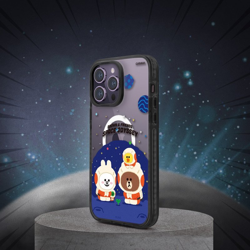 GARMMA LINE FRIENDS iPhone 14系列 磁吸款保護殼 太空夥伴們 - 手機殼/手機套 - 塑膠 