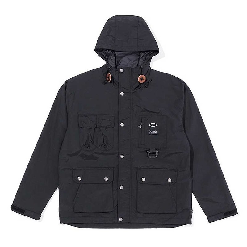 Japan limited POLER 60/40 POLER MOUNTAIN PARKA waterproof and windproof coat black - Men's Coats & Jackets - Other Materials Black