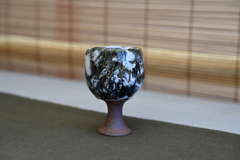 山藍鬼志野高腳杯 - 茶壺/茶杯/茶具 - 陶 