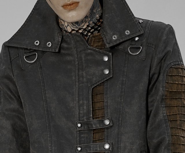 Wasteland Guard Heavy Fermented Washed Leather Short Jacket