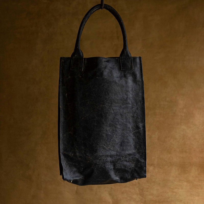 CHEEZ CHEEZ Canvas Yin_Ga bag_Straight Black - Handbags & Totes - Other Materials Black