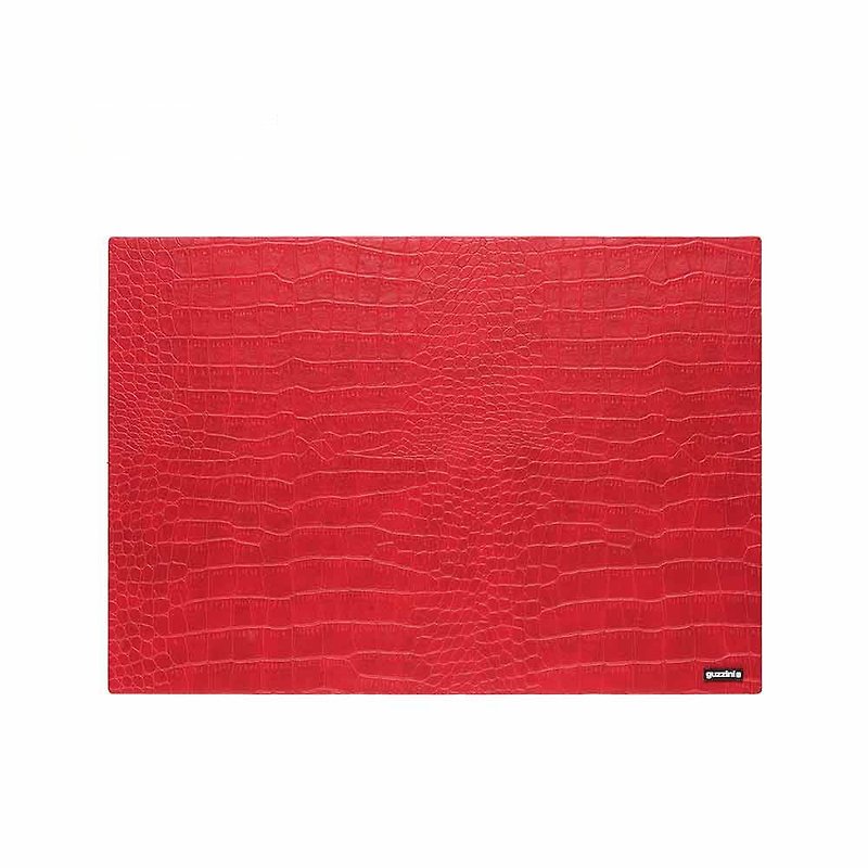 仿鱷魚皮紋餐墊-43×30CM-紅 - 餐桌布/桌巾/餐墊 - 塑膠 紅色