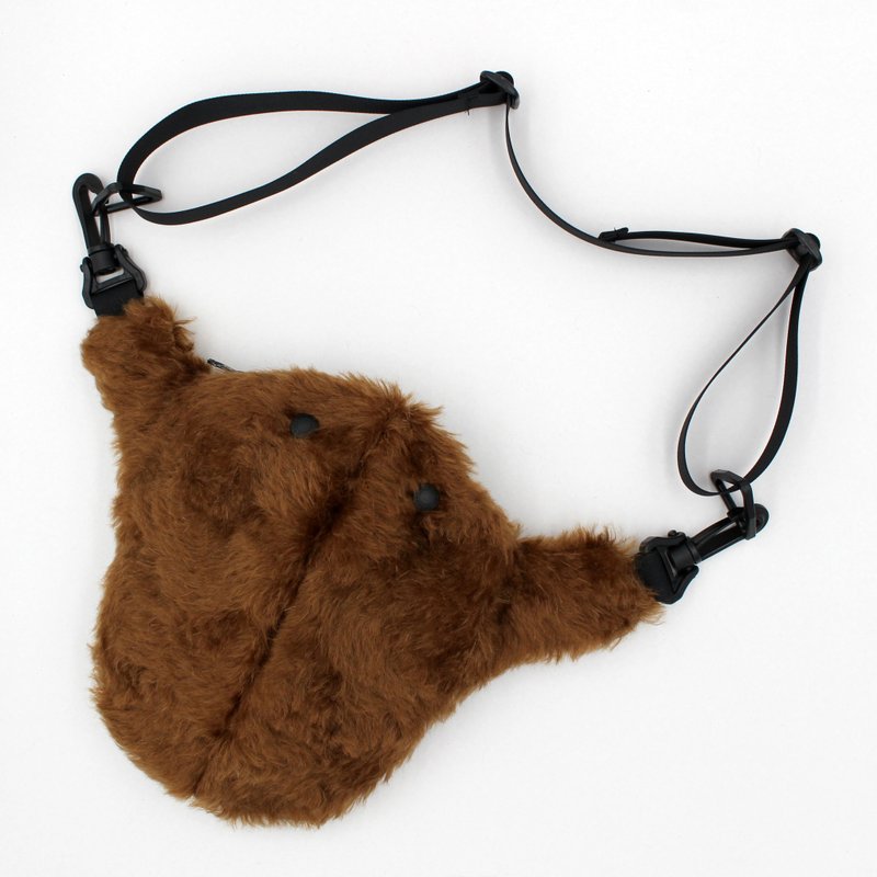 seto / creature bag / Small / Kodomo-sagari / teddyfur 2025 - 側背包/斜背包 - 其他材質 咖啡色