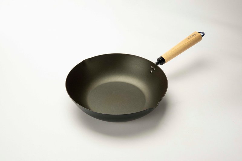 [Kuroyanagi Tetsu] 24cm/28cm/30cm/33cm single-handle uncoated iron pot without boiling - Pots & Pans - Other Metals Transparent