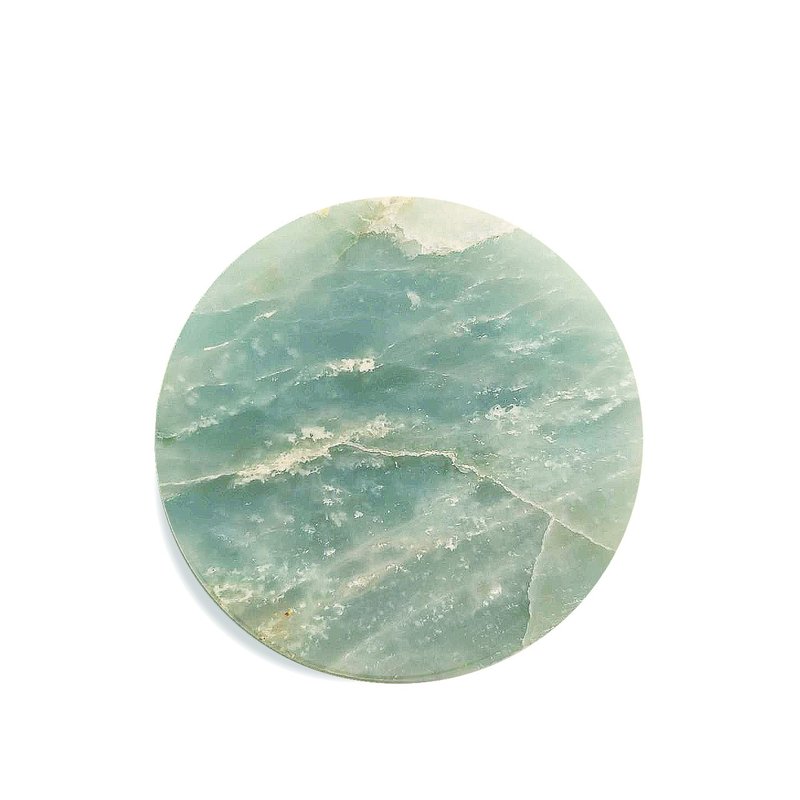 Amazonite jade coaster - Fragrances - Other Materials Blue