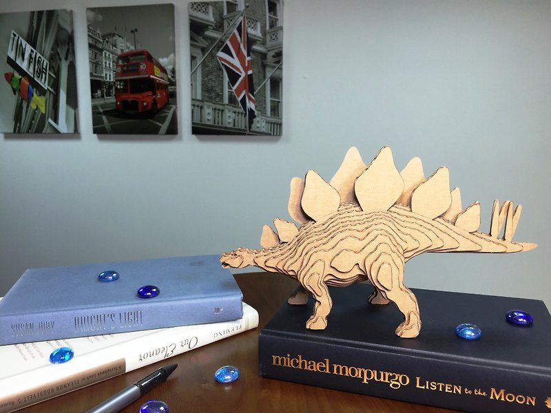 Contamo hand-made model DIY material package dinosaur series-stegosaurus-large - งานไม้/ไม้ไผ่/ตัดกระดาษ - กระดาษ 