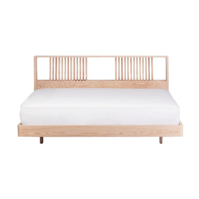 Tibetan moon solid wood bed frame 5*6.2 feet [Gebengen series] WRBS038R - Other Furniture - Wood 
