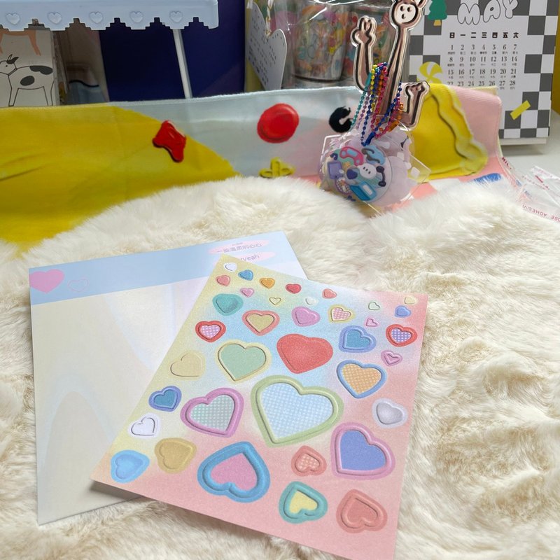 【coloryeah】 原創 油畫風 pvc 磨砂 細閃 貼紙 - 貼紙 - 其他材質 多色
