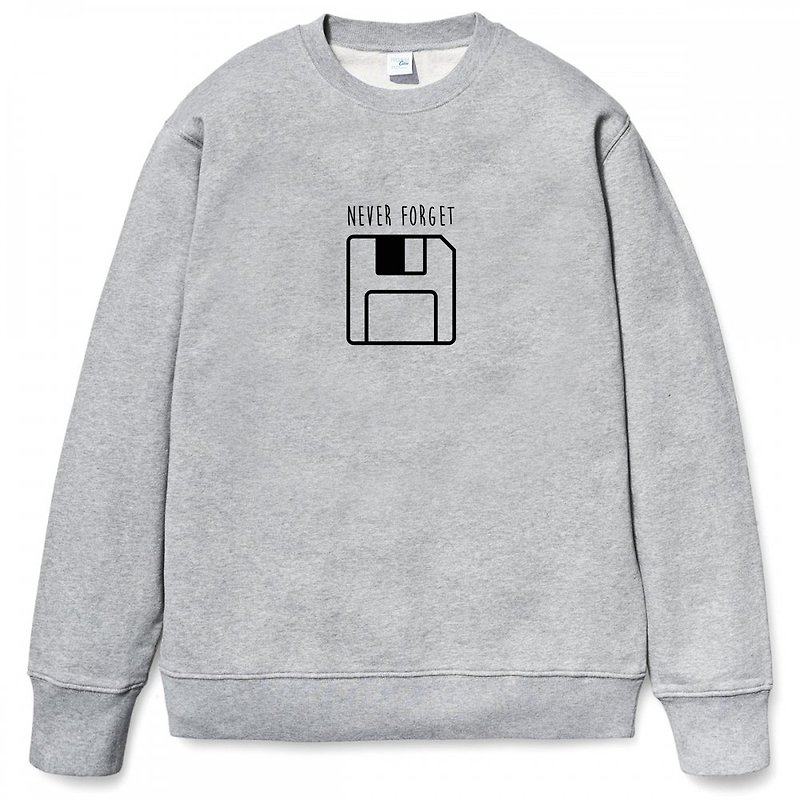 Never Forget Floppy unisex gray sweatshirt - Men's T-Shirts & Tops - Cotton & Hemp Gray