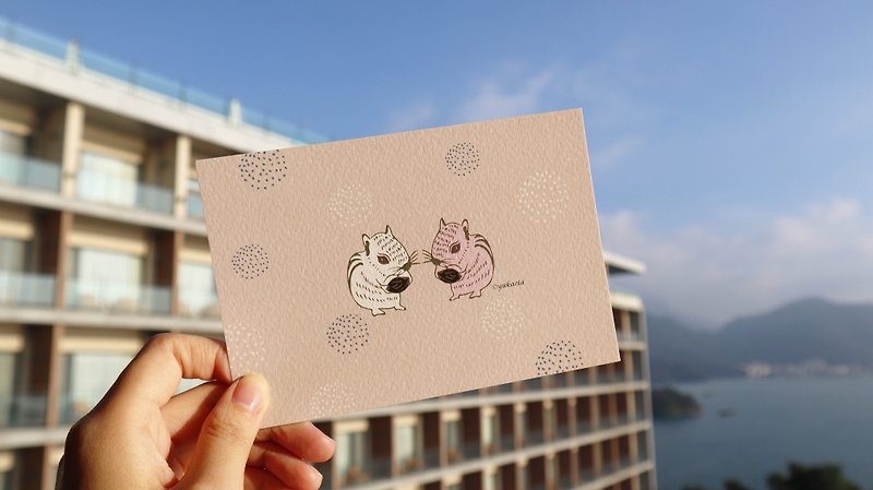 Cultural and creative postcards - We are like twins chipmunk universal card/postcard/birthday card - Cards & Postcards - Paper 