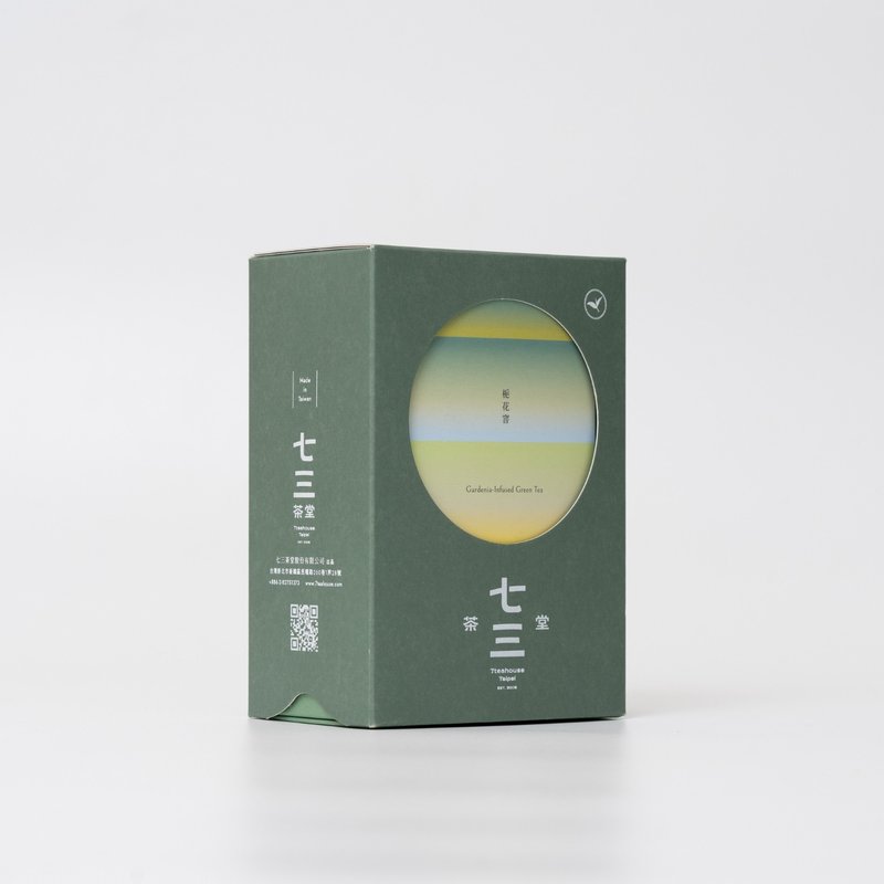 七三茶堂 精品原葉丨梔花窨 75g–精裝盒 - 茶葉/茶包/水果茶 - 紙 綠色