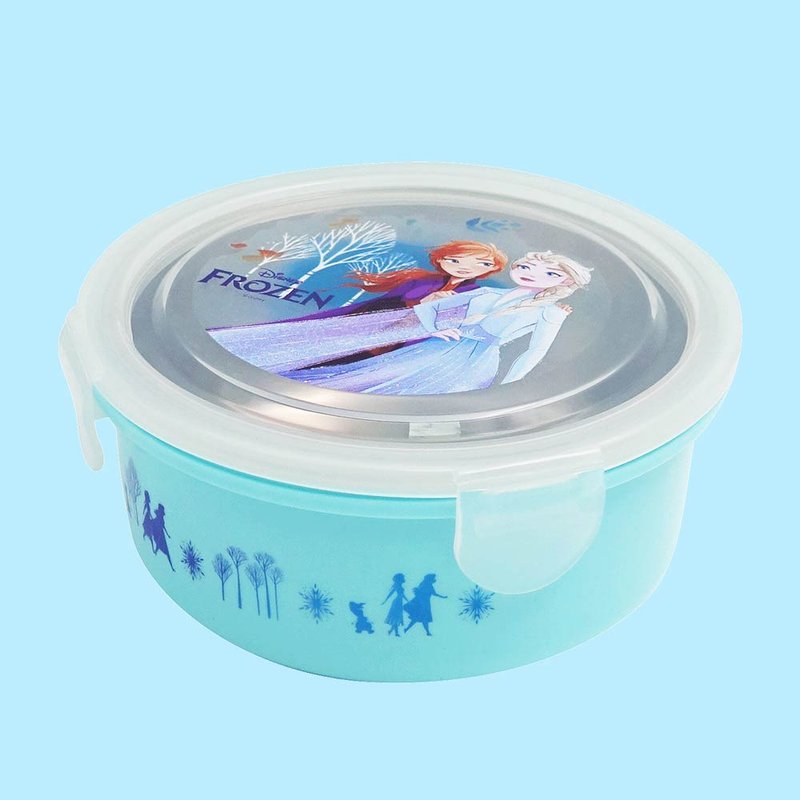 迪士尼授權 Disney 冰雪奇緣 不鏽鋼隔熱碗 - 便當盒/食物袋 - 不鏽鋼 藍色