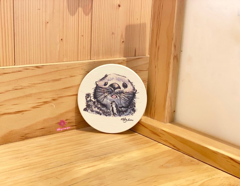 Otter Fannie Diatomaceous Earth Coaster - Coasters - Other Materials 