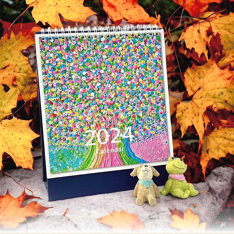 Tree of Life Desk Calendar 2024 Hand-drawn Healing Tree Art Works Find Yourself - Calendars - Paper Green